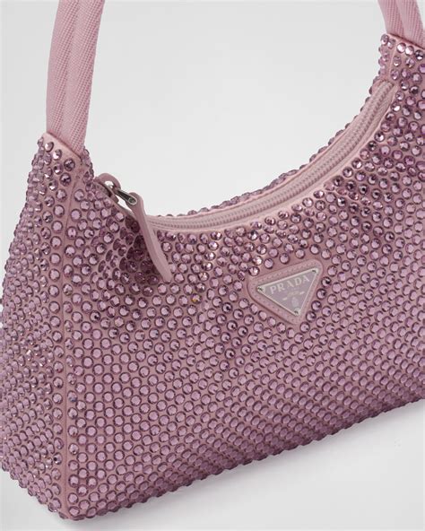 prada pink crystal bag|prada crystal re edition.